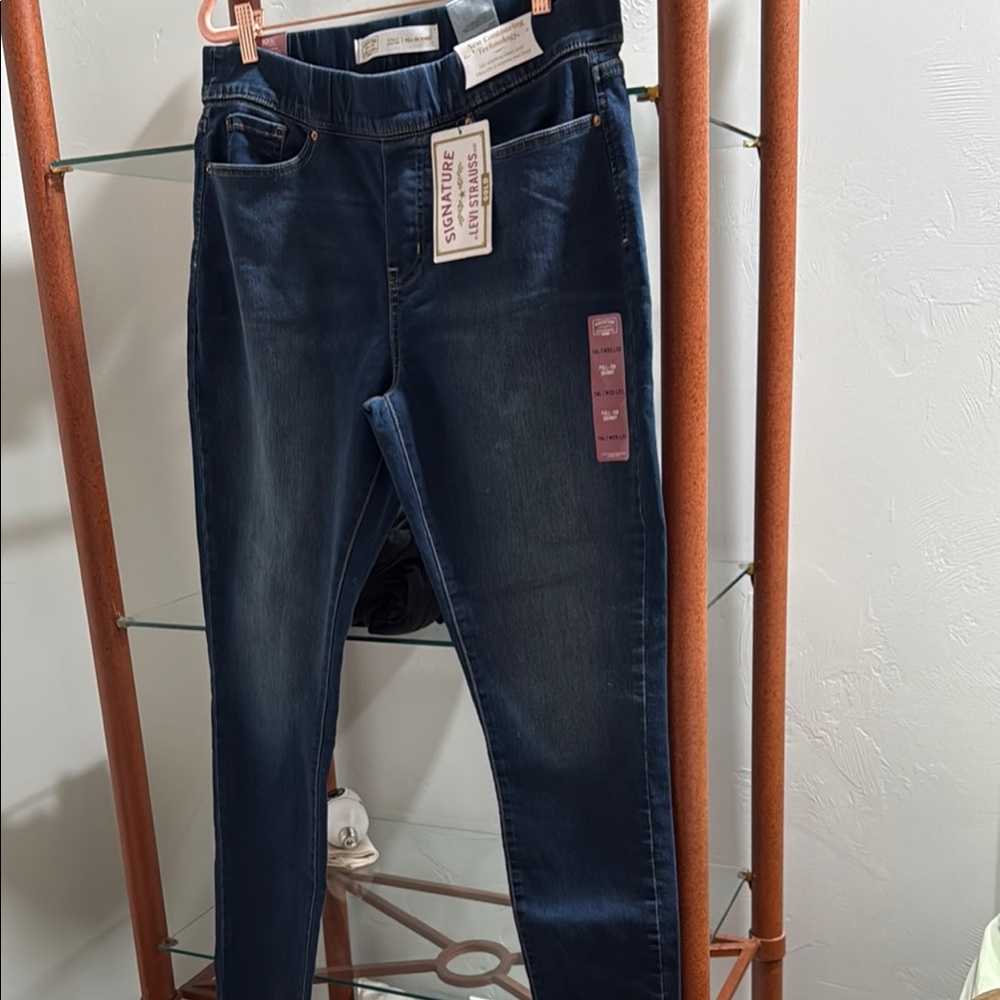 Signature by Levi Strauss Blue Jeggings Comfortable Fit